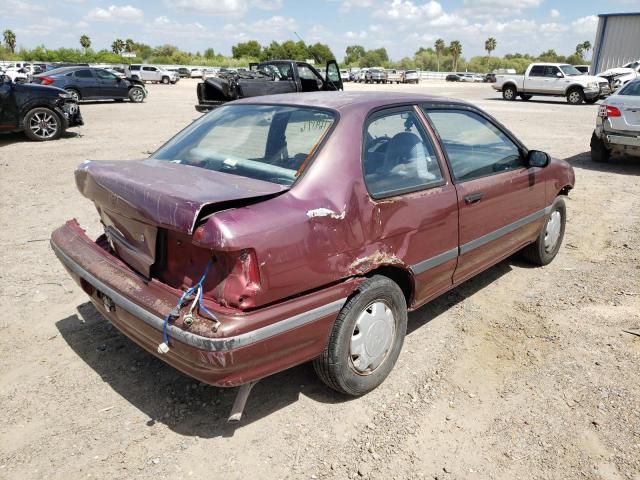 JT2EL43S5P0281104 - 1993 TOYOTA TERCEL DX MAROON photo 4