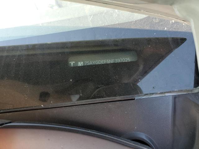 7SAYGDEF5NF397025 - 2022 TESLA MODEL Y Белый фото 10