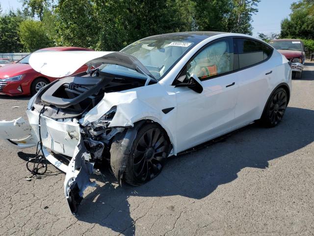 7SAYGDEF5NF397025 - 2022 TESLA MODEL Y WHITE photo 2