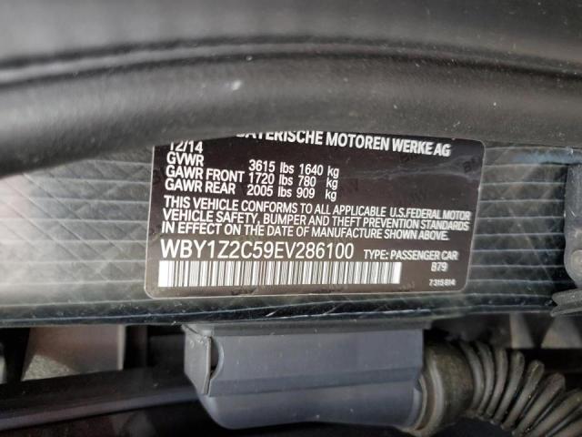 WBY1Z2C59EV286100 - 2014 BMW I3 BEV BLACK photo 10