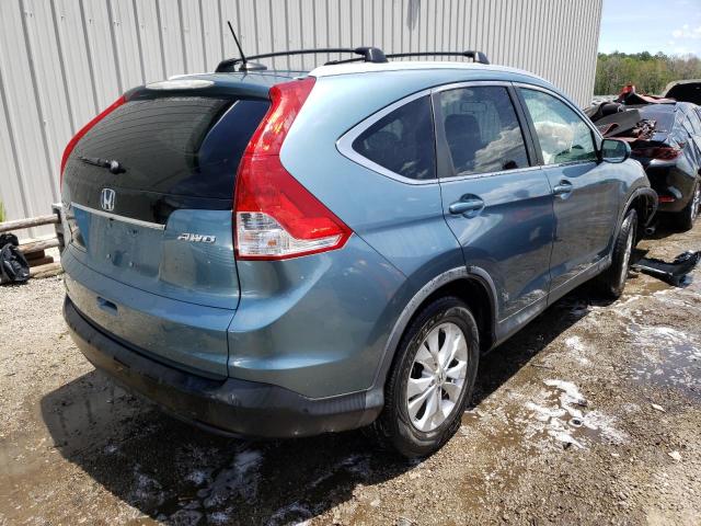 5J6RM4H75EL076723 - 2014 HONDA CR-V EXL TURQUOISE photo 4