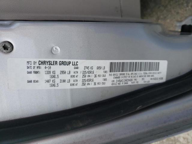 2V4RW4D13AR294684 - 2010 VOLKSWAGEN ROUTAN S ვერცხლისფერი ფოტო 10