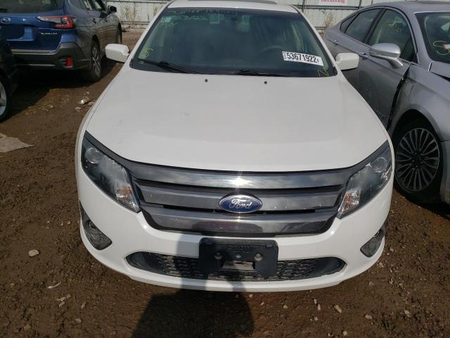 3FAHP0KC7CR251212 - 2012 FORD FUSION SPO WHITE photo 9