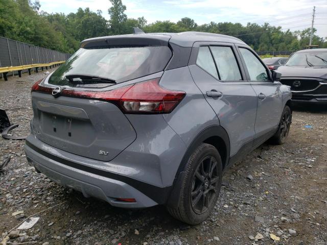 3N1CP5CV6NL480684 - 2022 NISSAN KICKS SV GRAY photo 4