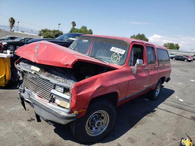 1GNGR26NXKF162695 - 1989 CHEVROLET SUBURBAN R RED photo 2