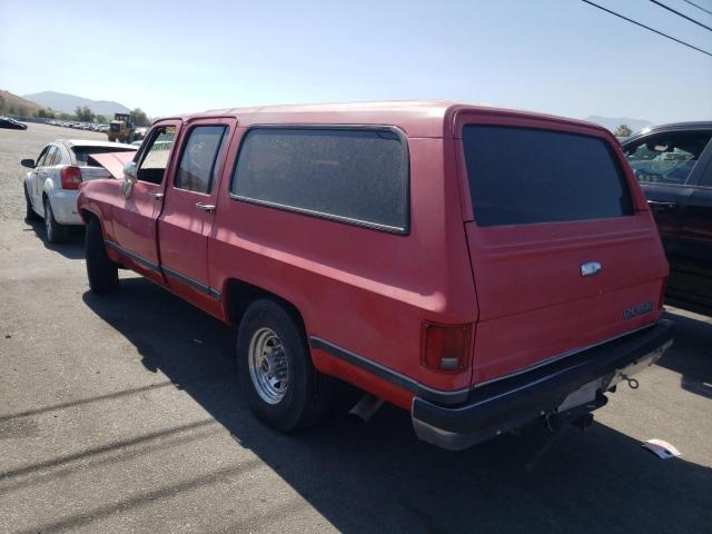 1GNGR26NXKF162695 - 1989 CHEVROLET SUBURBAN R RED photo 3