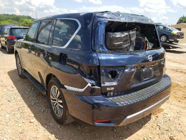 JN8AY2BC3M9146284 - 2021 NISSAN ARMADA SL BLUE photo 3