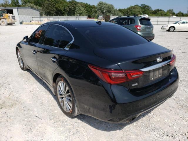 JN1EV7AR4JM433105 - 2018 INFINITI Q50 LUXE BLACK photo 3