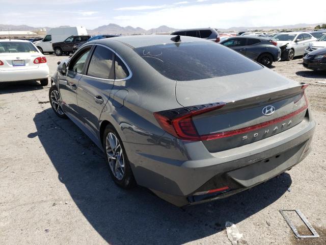 5NPEL4JAXLH062511 - 2020 HYUNDAI SONATA SEL GRAY photo 3