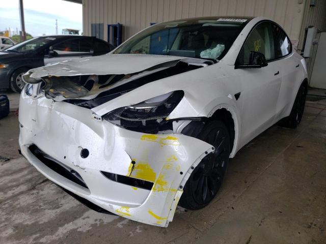 7SAYGDEF0NF457518 - 2022 TESLA MODEL Y أبيض صورة 2