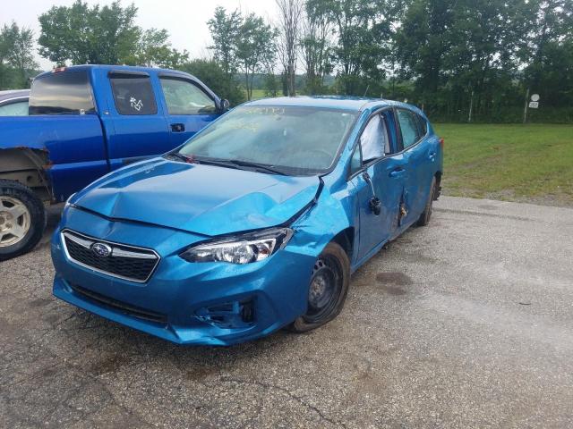 4S3GTAA67H1719881 - 2017 SUBARU IMPREZA BLUE photo 2