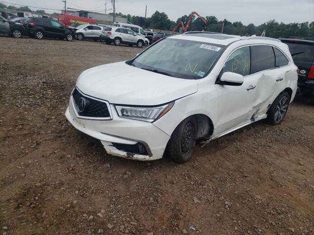 5J8YD4H81KL000780 - 2019 ACURA MDX ADVANC WHITE photo 2