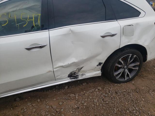 5J8YD4H81KL000780 - 2019 ACURA MDX ADVANC WHITE photo 9