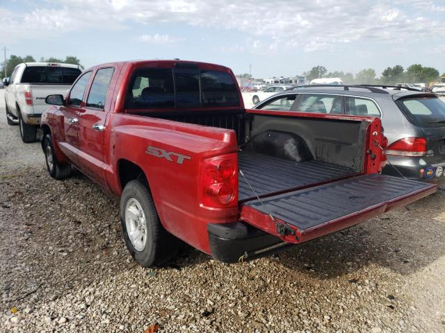 1D7HE38K18S538739 - 2008 DODGE DAKOTA SXT RED photo 3