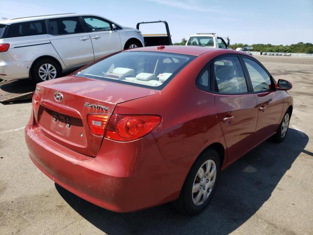 KMHDU46D58U420764 - 2008 HYUNDAI ELANTRA RED photo 4