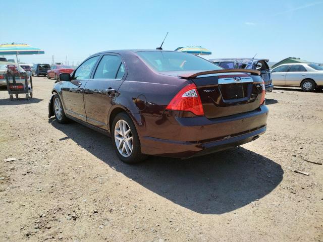 3FAHP0JA9BR235351 - 2011 FORD FUSION SEL BURGUNDY photo 3