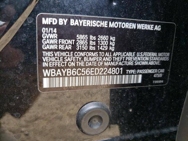 WBAYB6C56ED224801 - 2014 BMW 750 XI BLACK photo 10