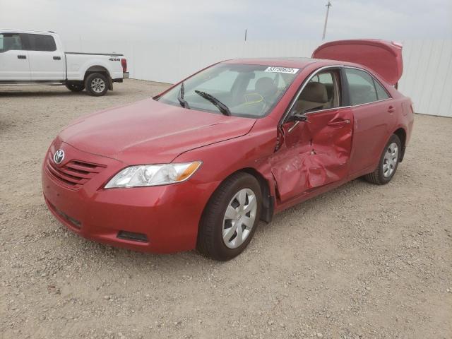 4T1BE46K77U060043 - 2007 TOYOTA CAMRY CE RED photo 2