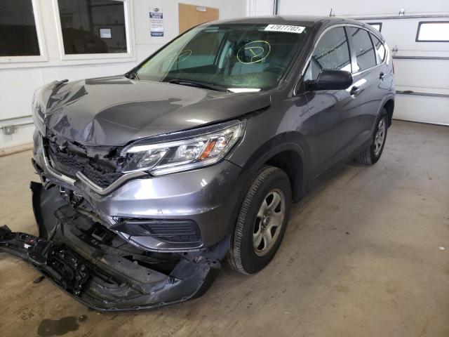 5J6RM4H38GL131536 - 2016 HONDA CR-V LX GRAY photo 2