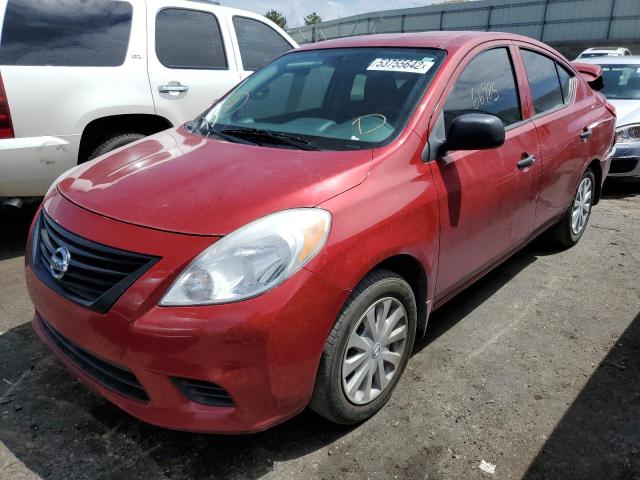 3N1CN7AP9EL860303 - 2014 NISSAN VERSA S RED photo 2