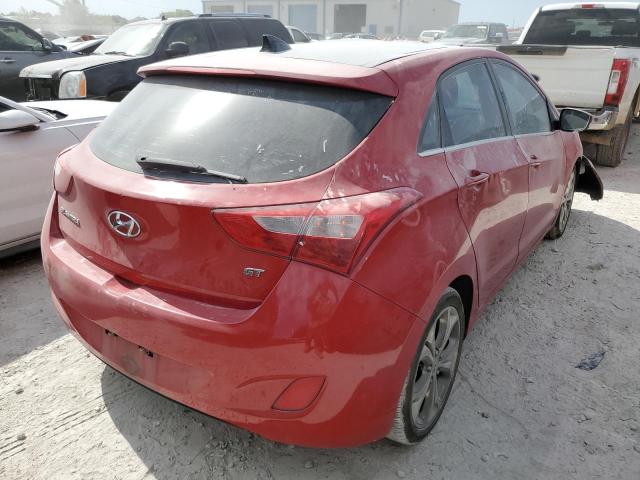 KMHD35LE3DU041018 - 2013 HYUNDAI ELANTRA GT RED photo 4