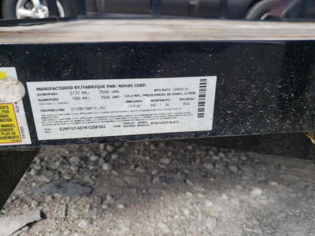 5JW1U1427K1258193 - 2019 SURE TRAILER BLACK photo 10