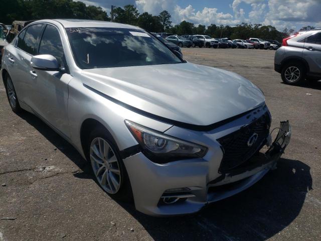 JN1BV7AP2EM692988 - 2014 INFINITI Q50 SILVER photo 1