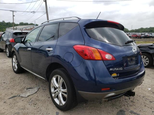 JN8AZ18W69W160780 - 2009 NISSAN MURANO BLUE photo 3