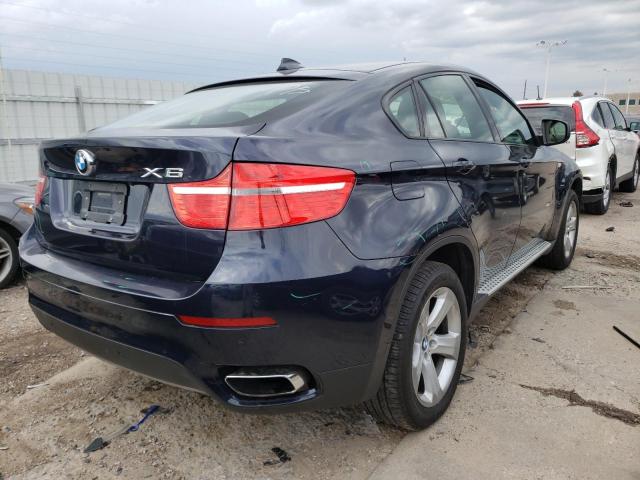 5UXFG83579LZ92515 - 2009 BMW X6 BLUE photo 4