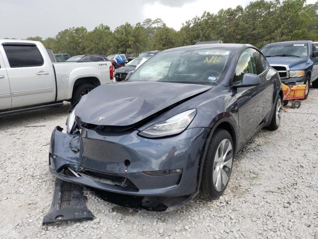 7SAYGDEE7NF364504 - 2022 TESLA MODEL Y Bleu photo 2