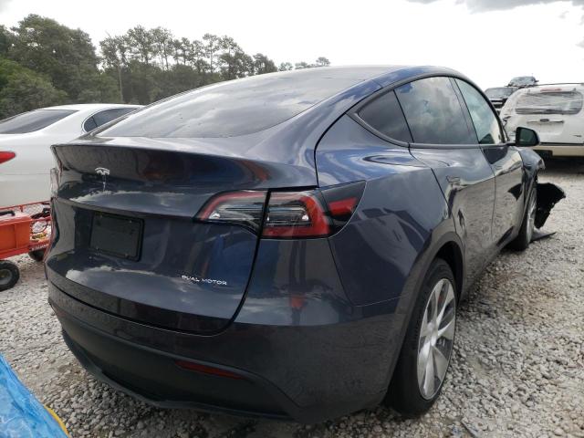 7SAYGDEE7NF364504 - 2022 TESLA MODEL Y Bleu photo 4