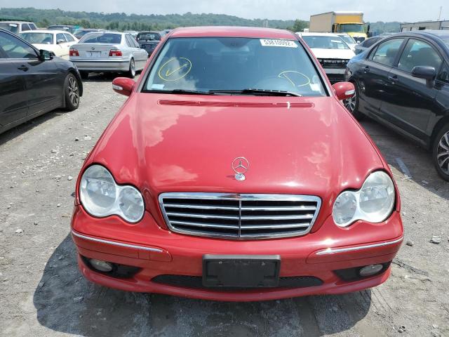 WDBRF40J75A783064 - 2005 MERCEDES-BENZ C-CLASS RED photo 9