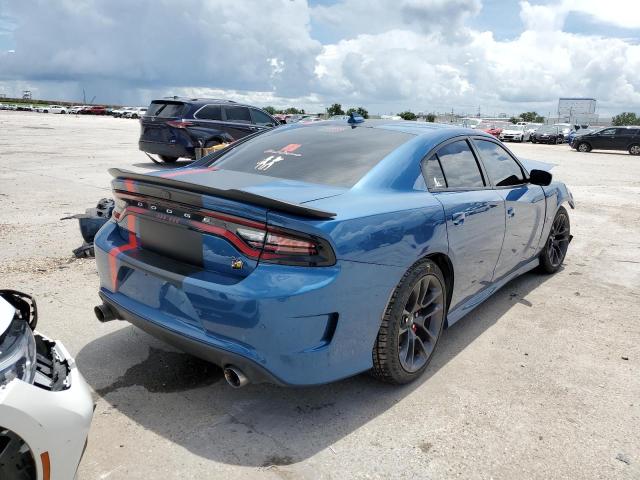 2C3CDXGJ7MH557504 - 2021 DODGE CHARGER SC BLUE photo 4