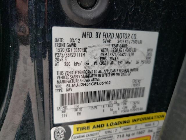 5LMJJ2H51CEL05102 - 2012 LINCOLN NAVIGATOR 黑色 照片 10