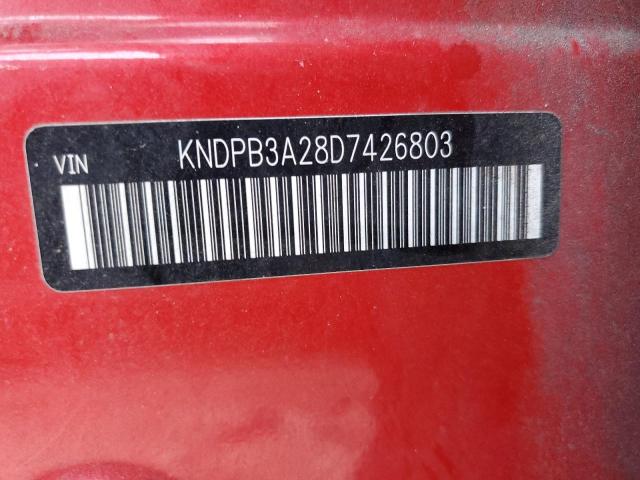 KNDPB3A28D7426803 - 2013 KIA SPORTAGE B RED photo 10