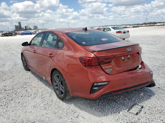 3KPF34AD1ME283984 - 2021 KIA FORTE GT L ORANGE photo 3