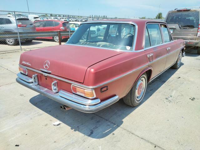 280SE610801912 - 1969 MERCEDES-BENZ 280 SEL BURGUNDY photo 4