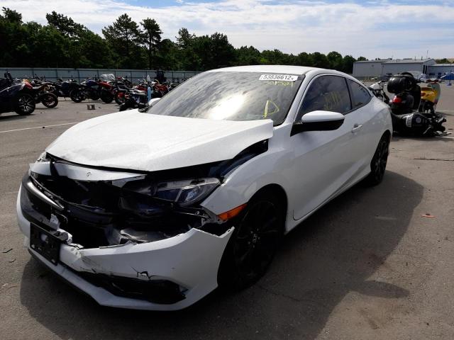 2HGFC4B83KH301521 - 2019 HONDA CIVIC SPOR WHITE photo 2