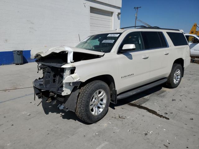 1GNSKJKC0FR592379 - 2015 CHEVROLET SUBURBAN K WHITE photo 2