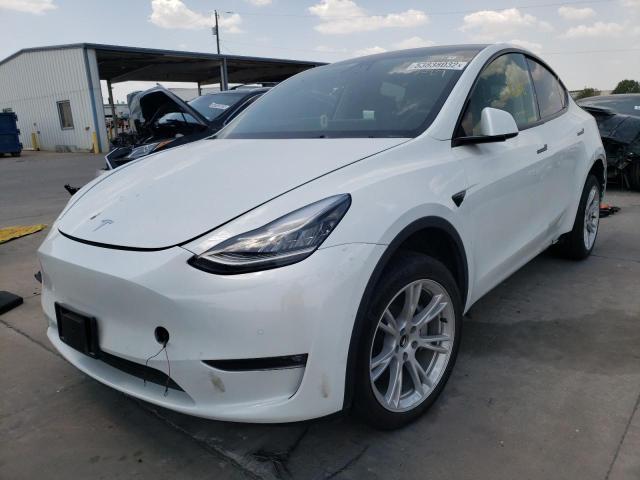 5YJYGDEE6MF106275 - 2021 TESLA MODEL Y Белый фото 2