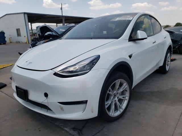 5YJYGDEE6MF106275 - 2021 TESLA MODEL Y WHITE photo 2