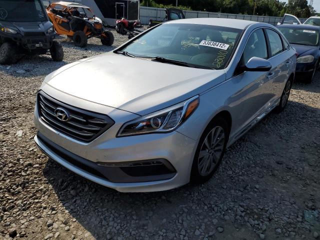 5NPE34AF6GH261816 - 2016 HYUNDAI SONATA SPO SILVER photo 2