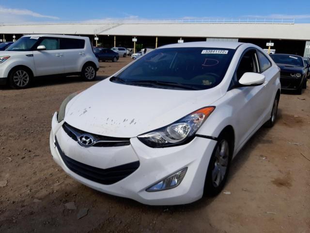 KMHDH6AE5DU019662 - 2013 HYUNDAI ELANTRA CO WHITE photo 2