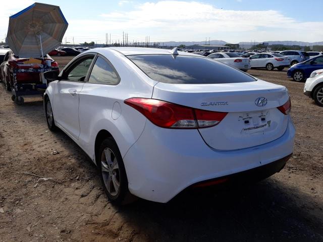 KMHDH6AE5DU019662 - 2013 HYUNDAI ELANTRA CO WHITE photo 3