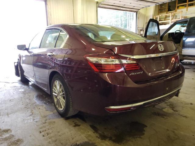 1HGCR2F33HA034523 - 2017 HONDA ACCORD LX BURGUNDY photo 3