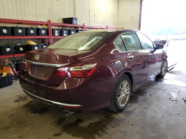 1HGCR2F33HA034523 - 2017 HONDA ACCORD LX BURGUNDY photo 4