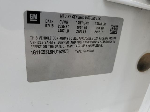 1G11C5SL6FU152875 - 2015 CHEVROLET MALIBU 1LT 白色 照片 10