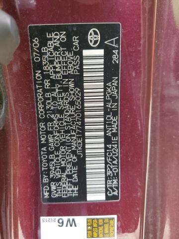 JTKDE177470165029 - 2007 TOYOTA SCION TC  ფოტო 10