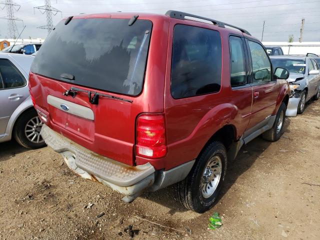 1FMYU60E21UC45006 - 2001 FORD EXPLORER RED photo 4