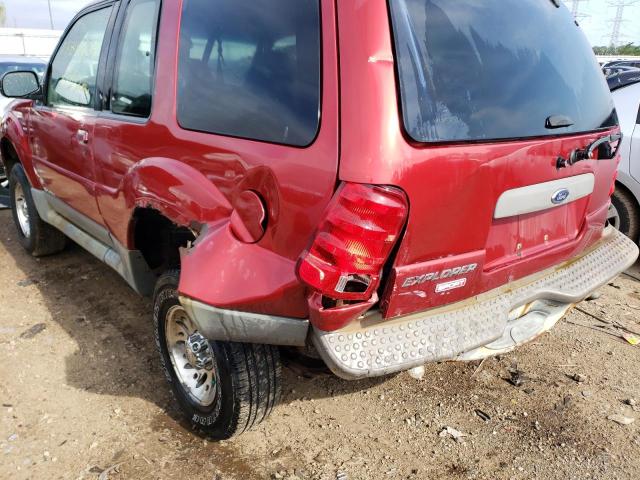 1FMYU60E21UC45006 - 2001 FORD EXPLORER RED photo 9